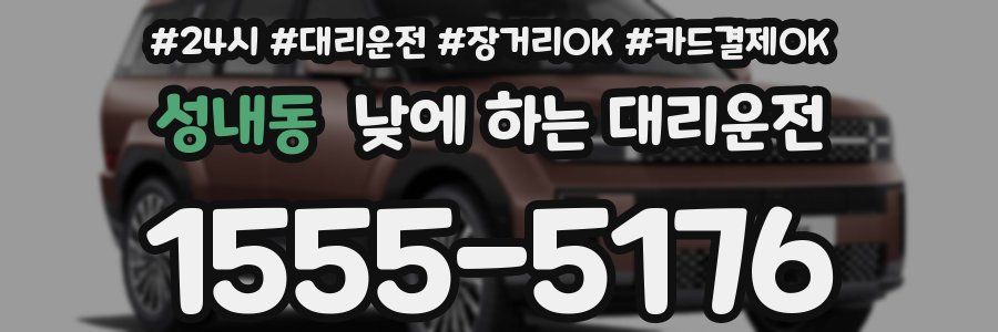 성내동 낮에 하는 대리운전