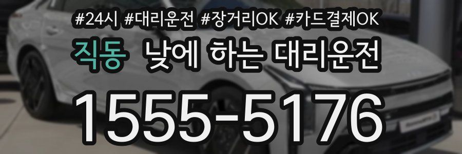 직동 낮에 하는 대리운전