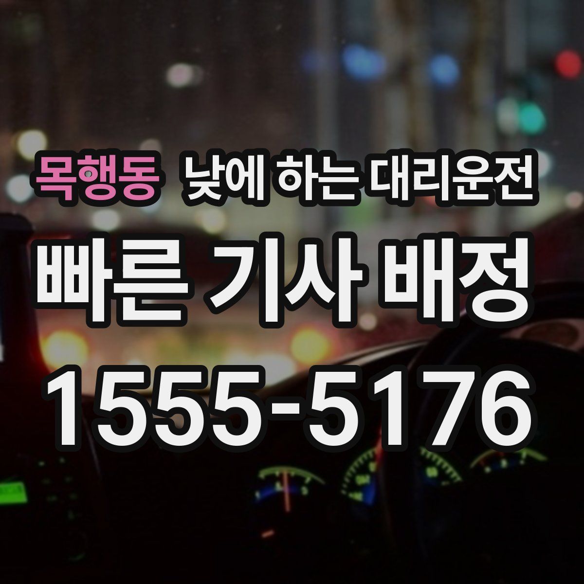 목행동 낮에 하는 대리운전