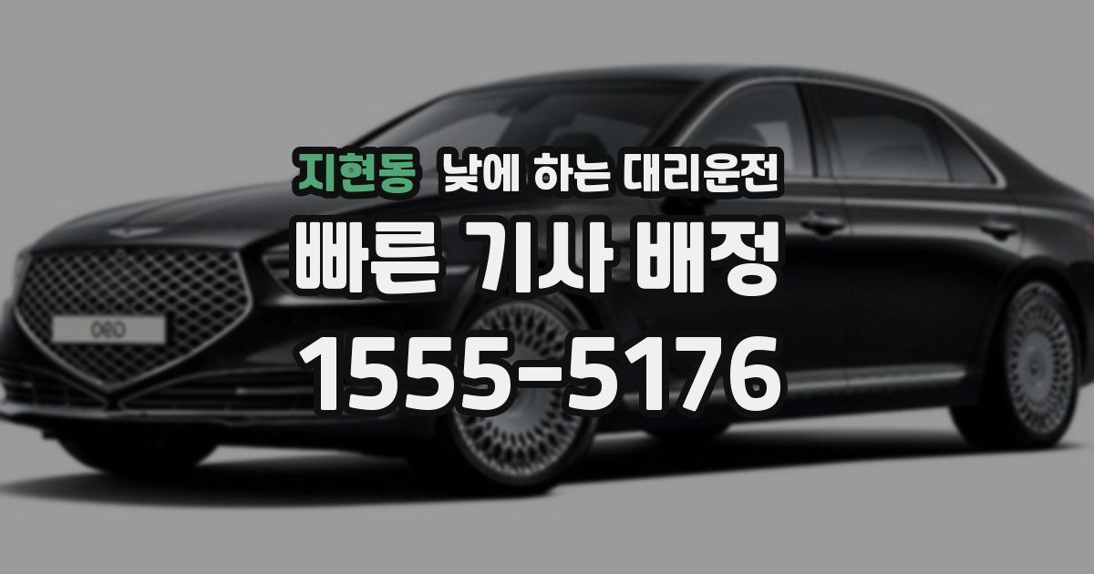 지현동 낮에 하는 대리운전