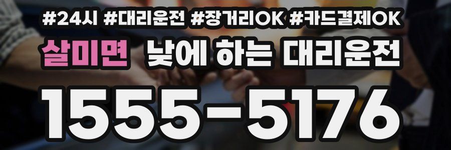 살미면 낮에 하는 대리운전