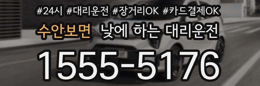 수안보면 낮에 하는 대리운전