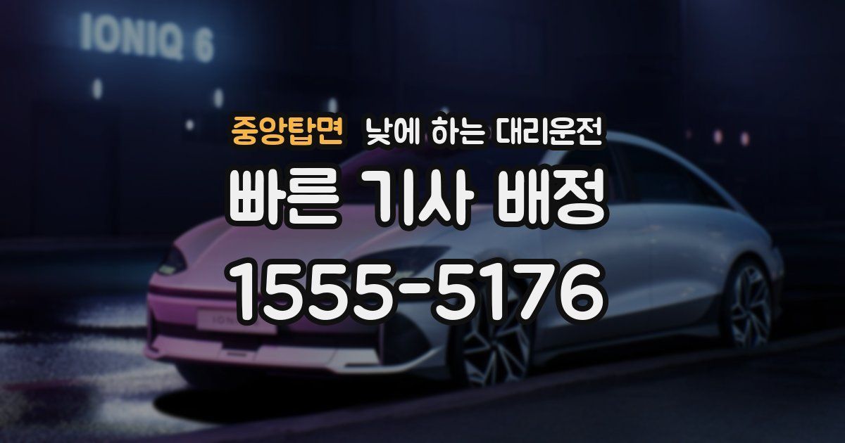 중앙탑면 낮에 하는 대리운전