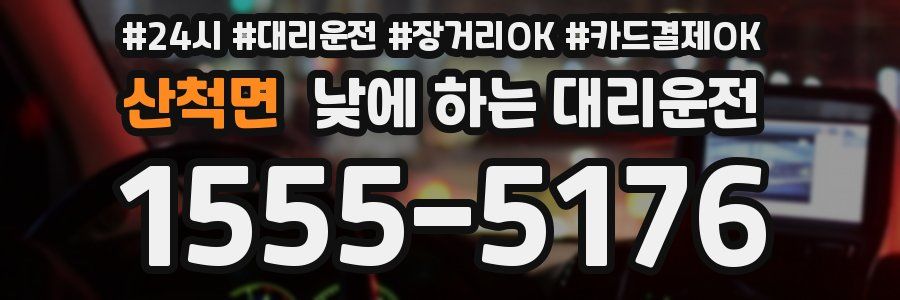 산척면 낮에 하는 대리운전