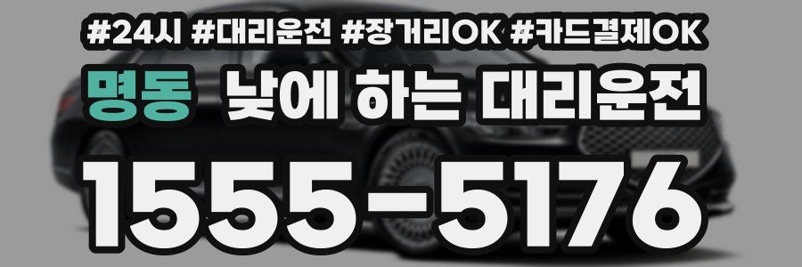 명동 낮에 하는 대리운전