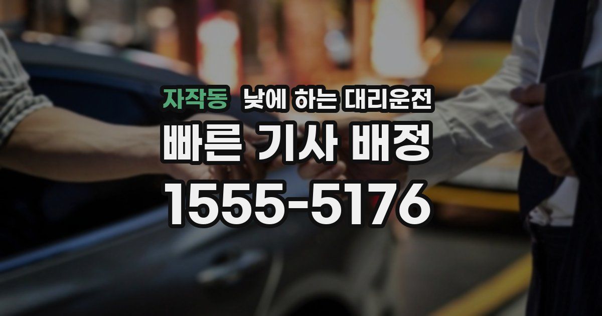 자작동 낮에 하는 대리운전