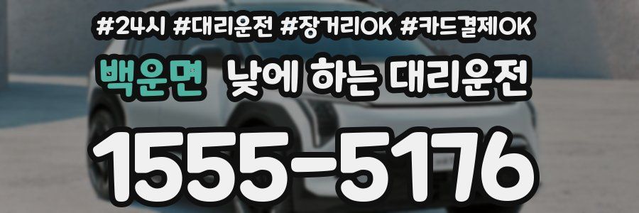 백운면 낮에 하는 대리운전