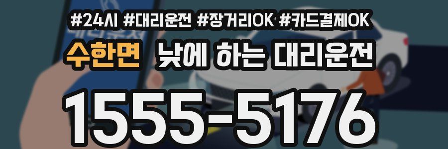 수한면 낮에 하는 대리운전
