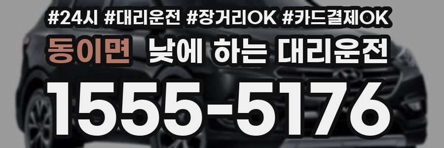 동이면 낮에 하는 대리운전