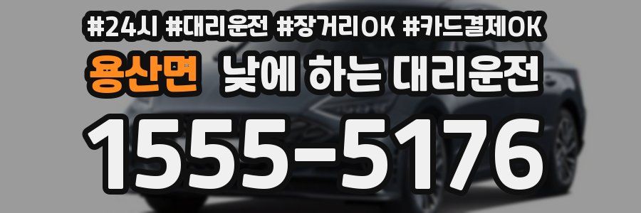 용산면 낮에 하는 대리운전