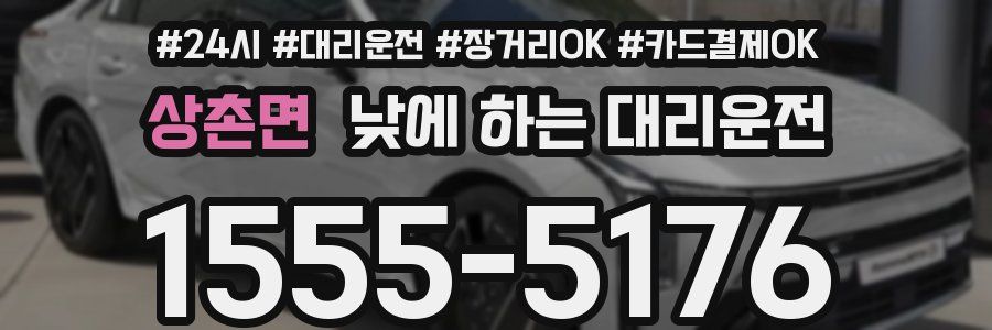 상촌면 낮에 하는 대리운전