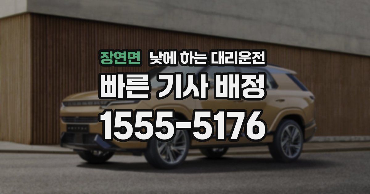 장연면 낮에 하는 대리운전