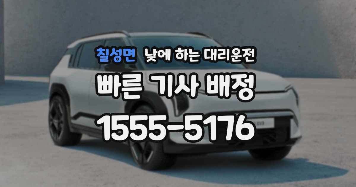 칠성면 낮에 하는 대리운전