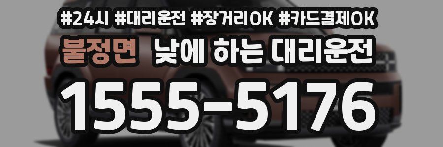 불정면 낮에 하는 대리운전