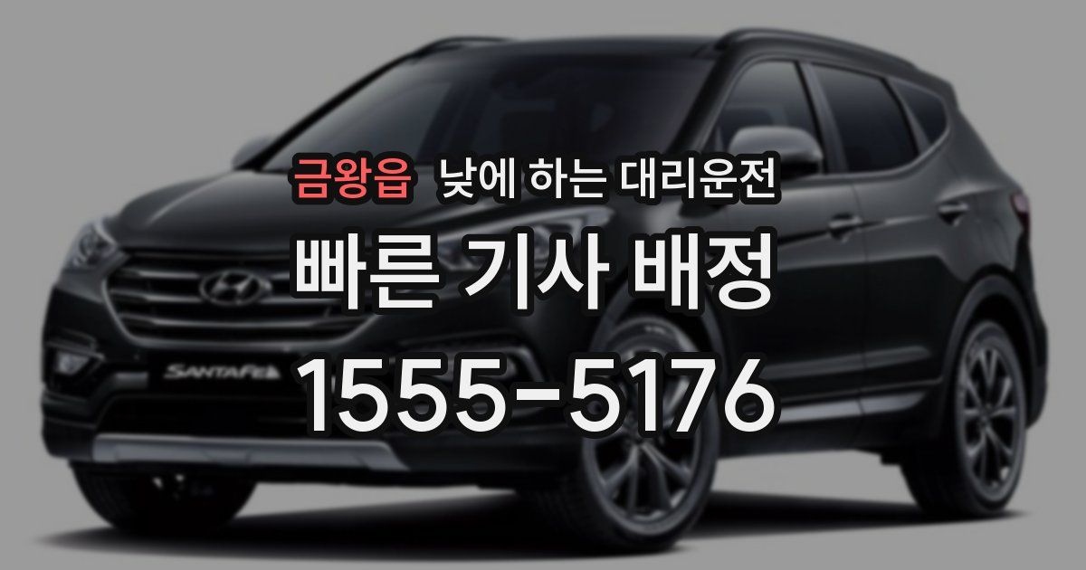 금왕읍 낮에 하는 대리운전