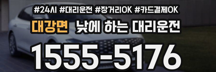 대강면 낮에 하는 대리운전