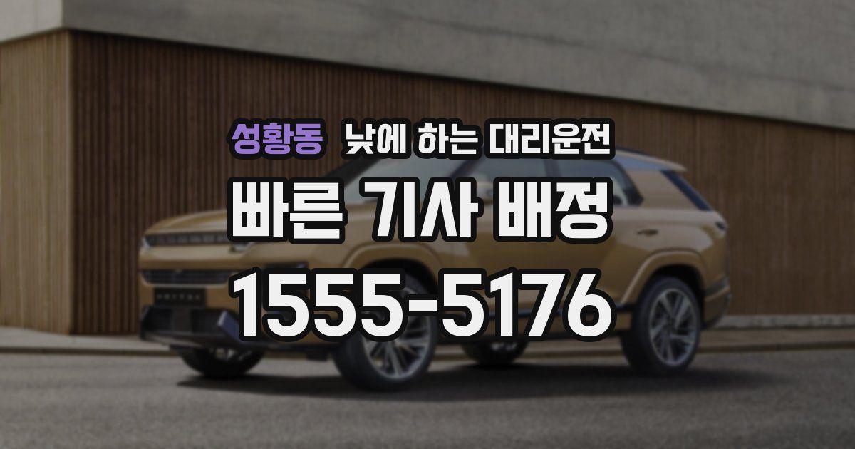 성황동 낮에 하는 대리운전