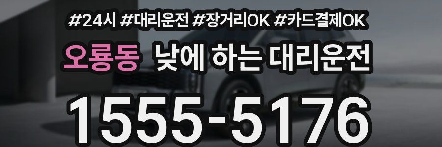 오룡동 낮에 하는 대리운전