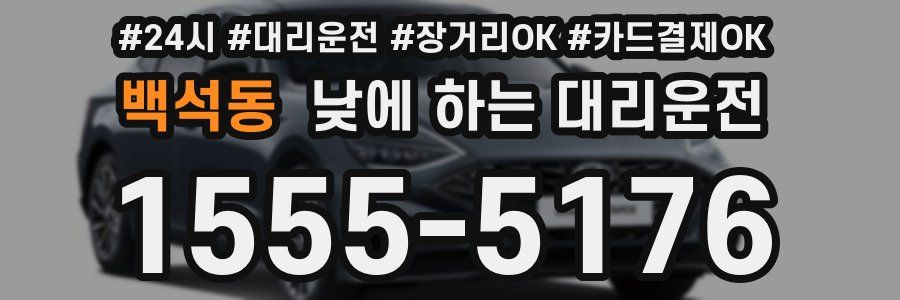 백석동 낮에 하는 대리운전