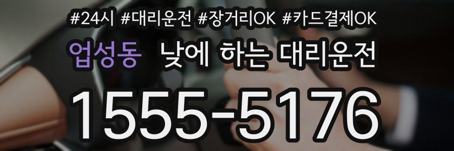 업성동 낮에 하는 대리운전