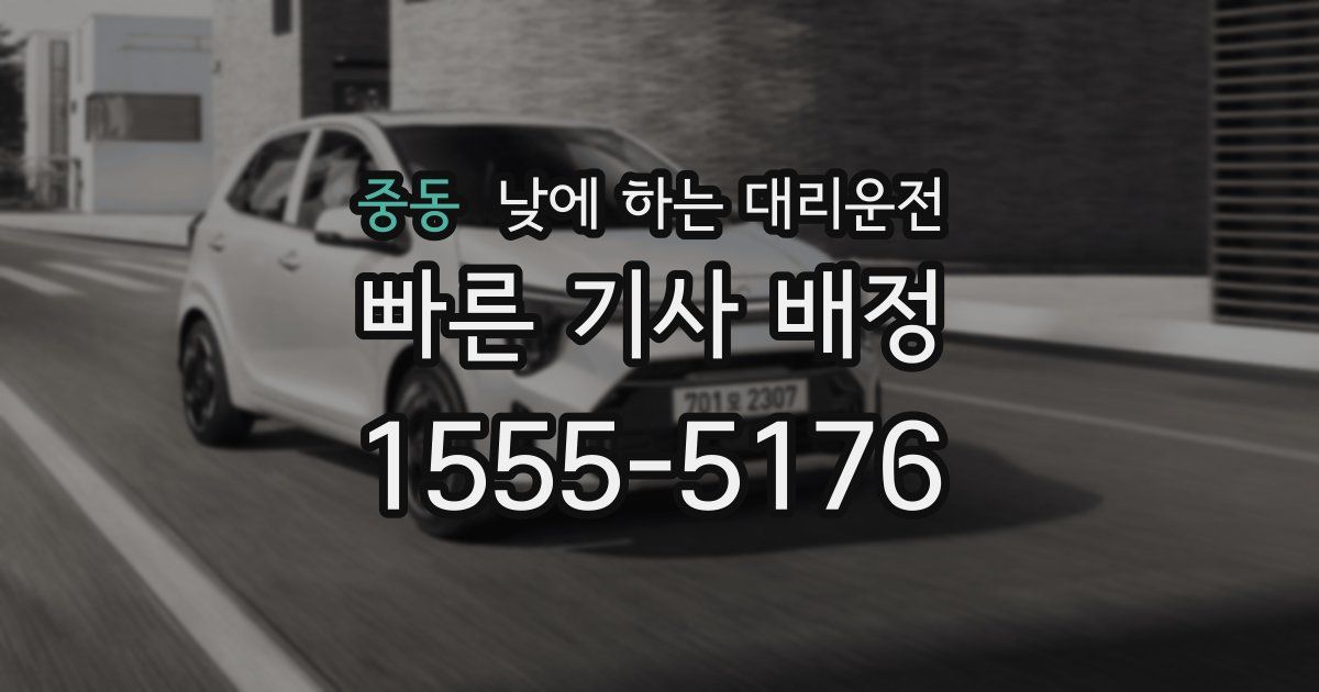 중동 낮에 하는 대리운전