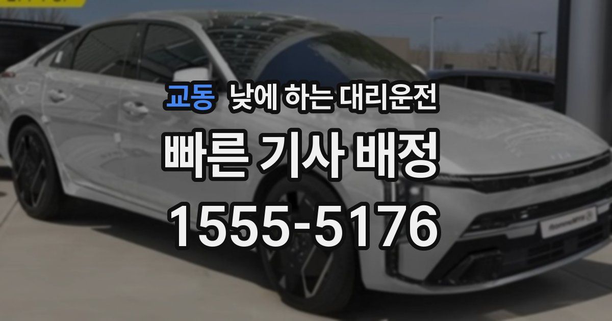 교동 낮에 하는 대리운전