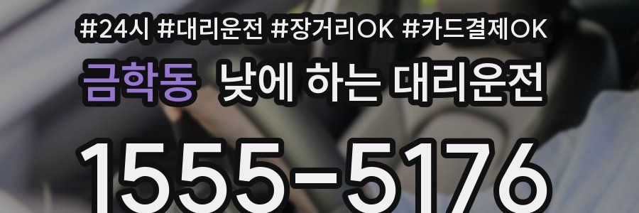 금학동 낮에 하는 대리운전