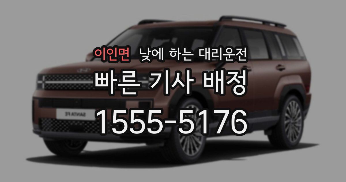 이인면 낮에 하는 대리운전