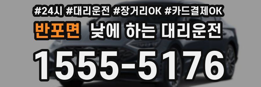 반포면 낮에 하는 대리운전