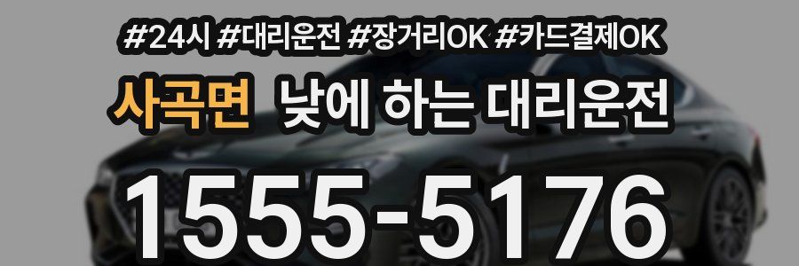 사곡면 낮에 하는 대리운전