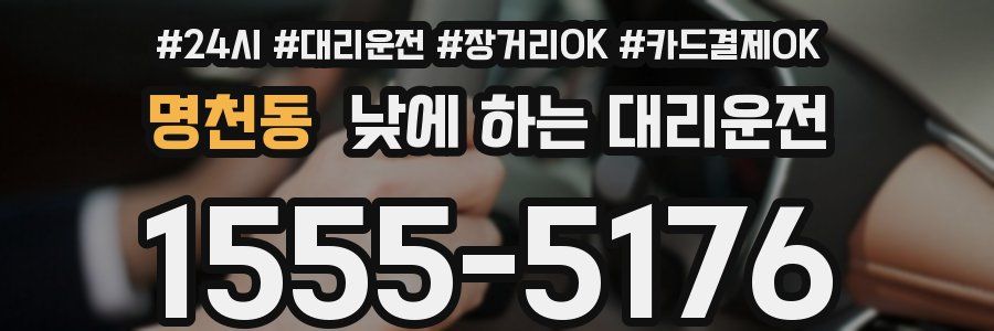 명천동 낮에 하는 대리운전
