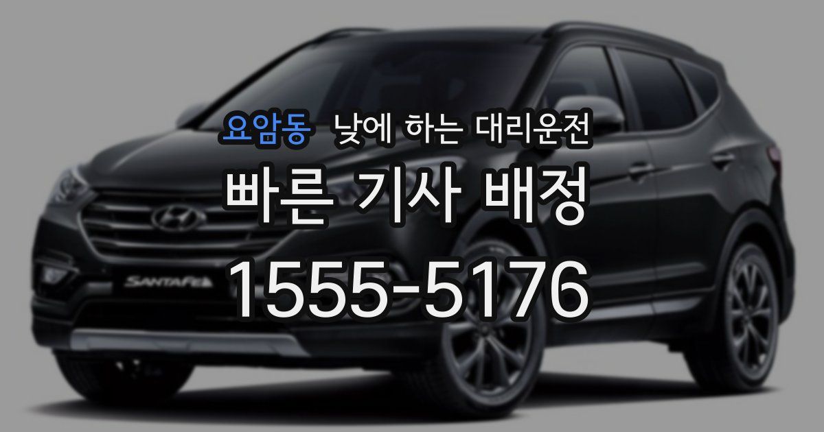 요암동 낮에 하는 대리운전