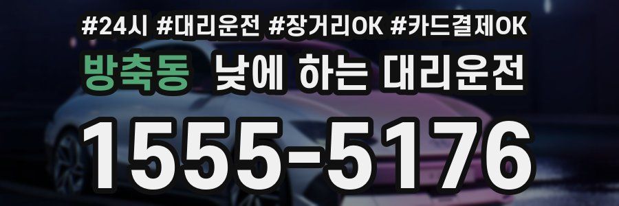 방축동 낮에 하는 대리운전