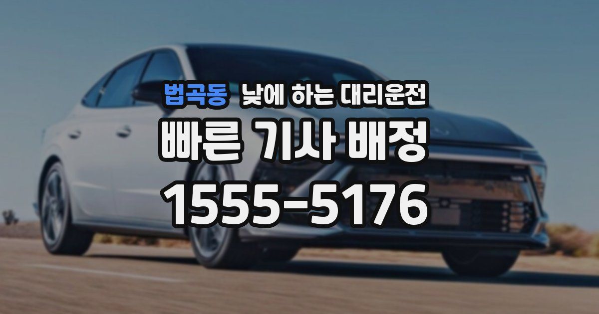 법곡동 낮에 하는 대리운전