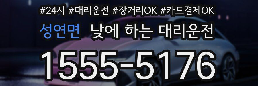 성연면 낮에 하는 대리운전