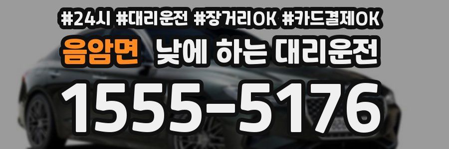 음암면 낮에 하는 대리운전