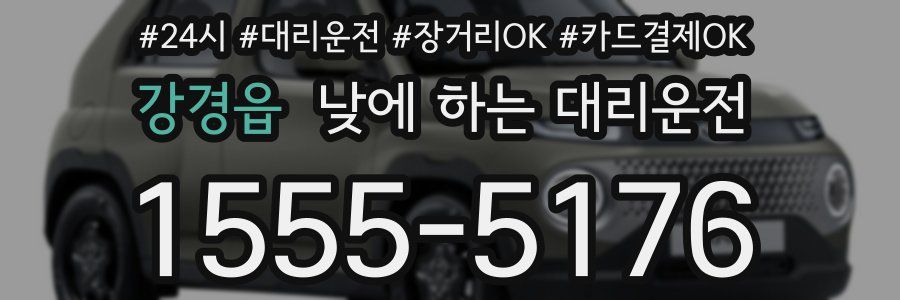 강경읍 낮에 하는 대리운전