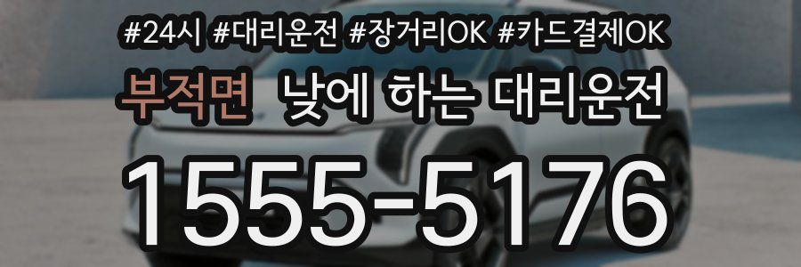 부적면 낮에 하는 대리운전