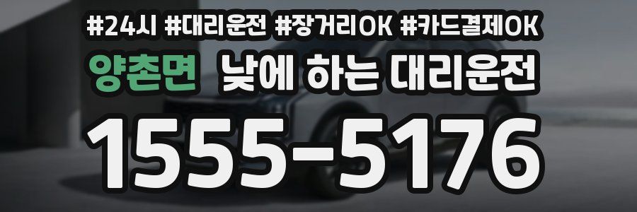 양촌면 낮에 하는 대리운전