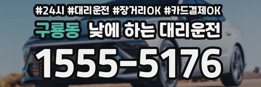 구룡동 낮에 하는 대리운전