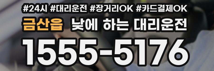 금산읍 낮에 하는 대리운전