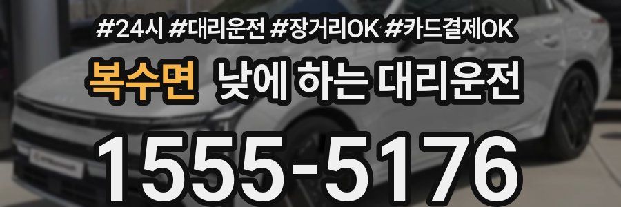 복수면 낮에 하는 대리운전