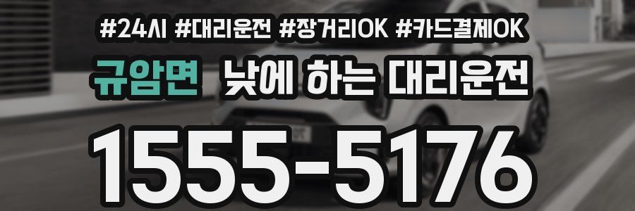 규암면 낮에 하는 대리운전