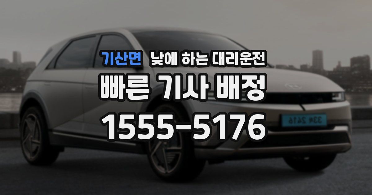 기산면 낮에 하는 대리운전