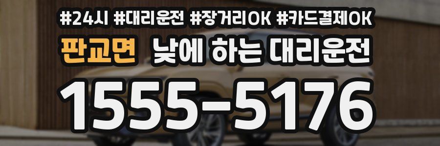 판교면 낮에 하는 대리운전