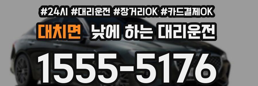 대치면 낮에 하는 대리운전