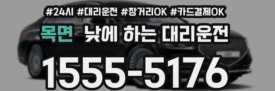 목면 낮에 하는 대리운전