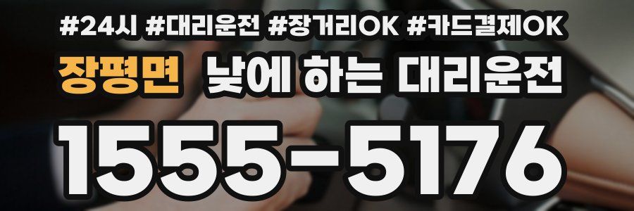 장평면 낮에 하는 대리운전