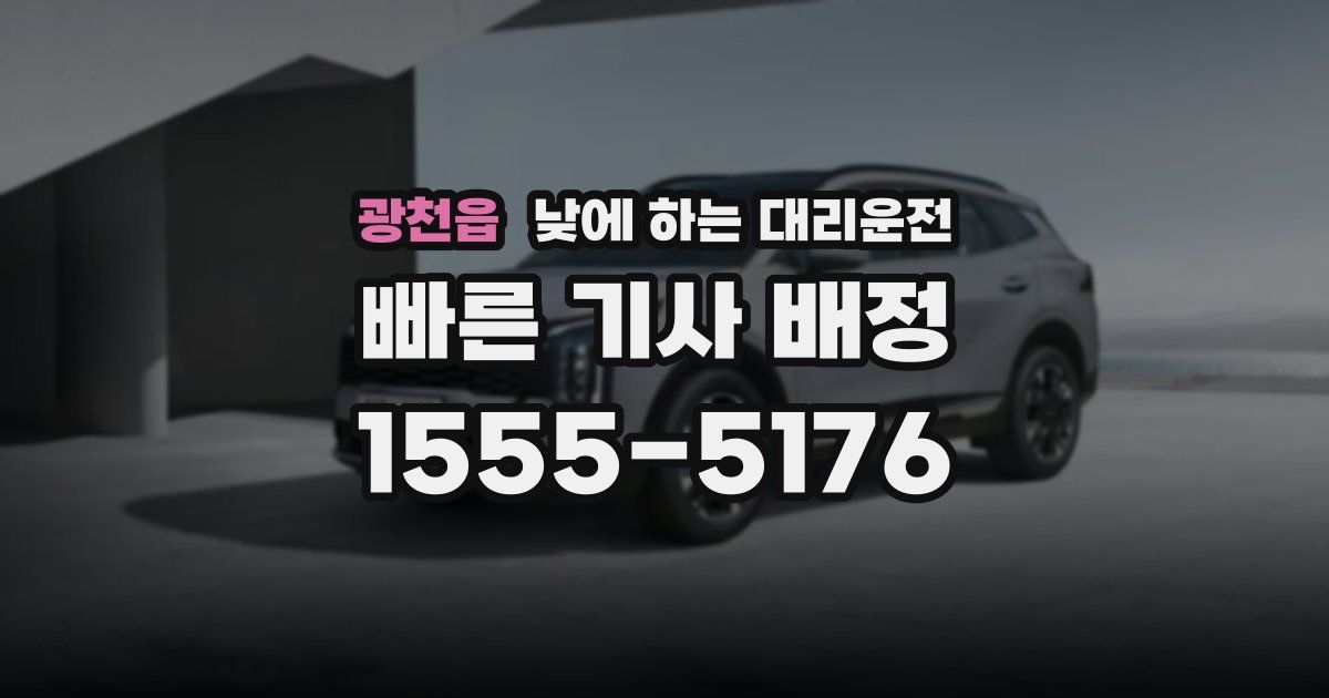 광천읍 낮에 하는 대리운전