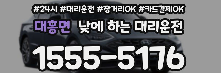 대흥면 낮에 하는 대리운전